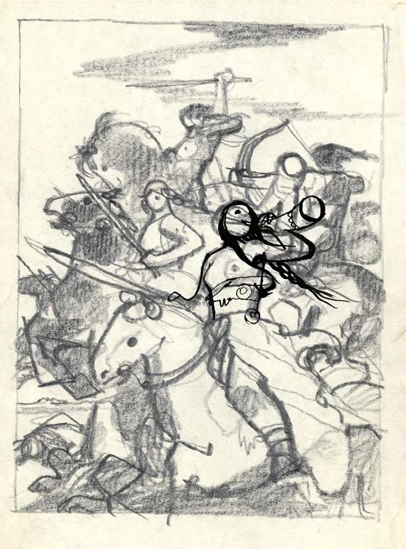 Náhledový obrázek předmětu Studie k ilustraci - Ze starých letopisů