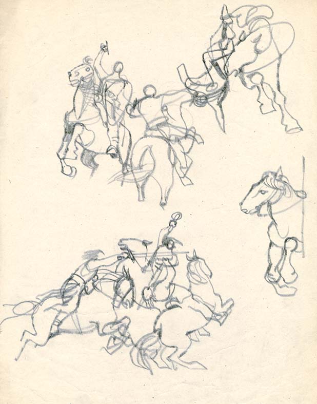 Náhledový obrázek Studie k ilustracím - Ze starých letopisů - 1