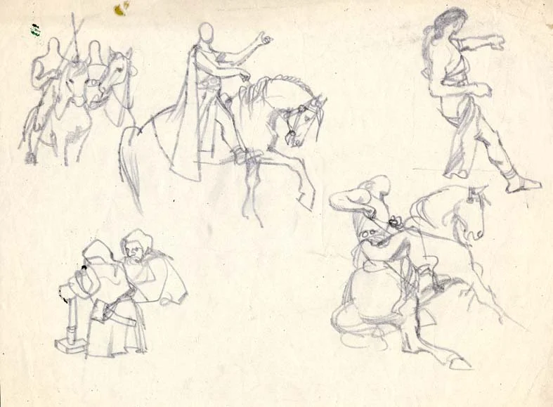 Obrázek Studie k ilustracím - Ze starých letopisů