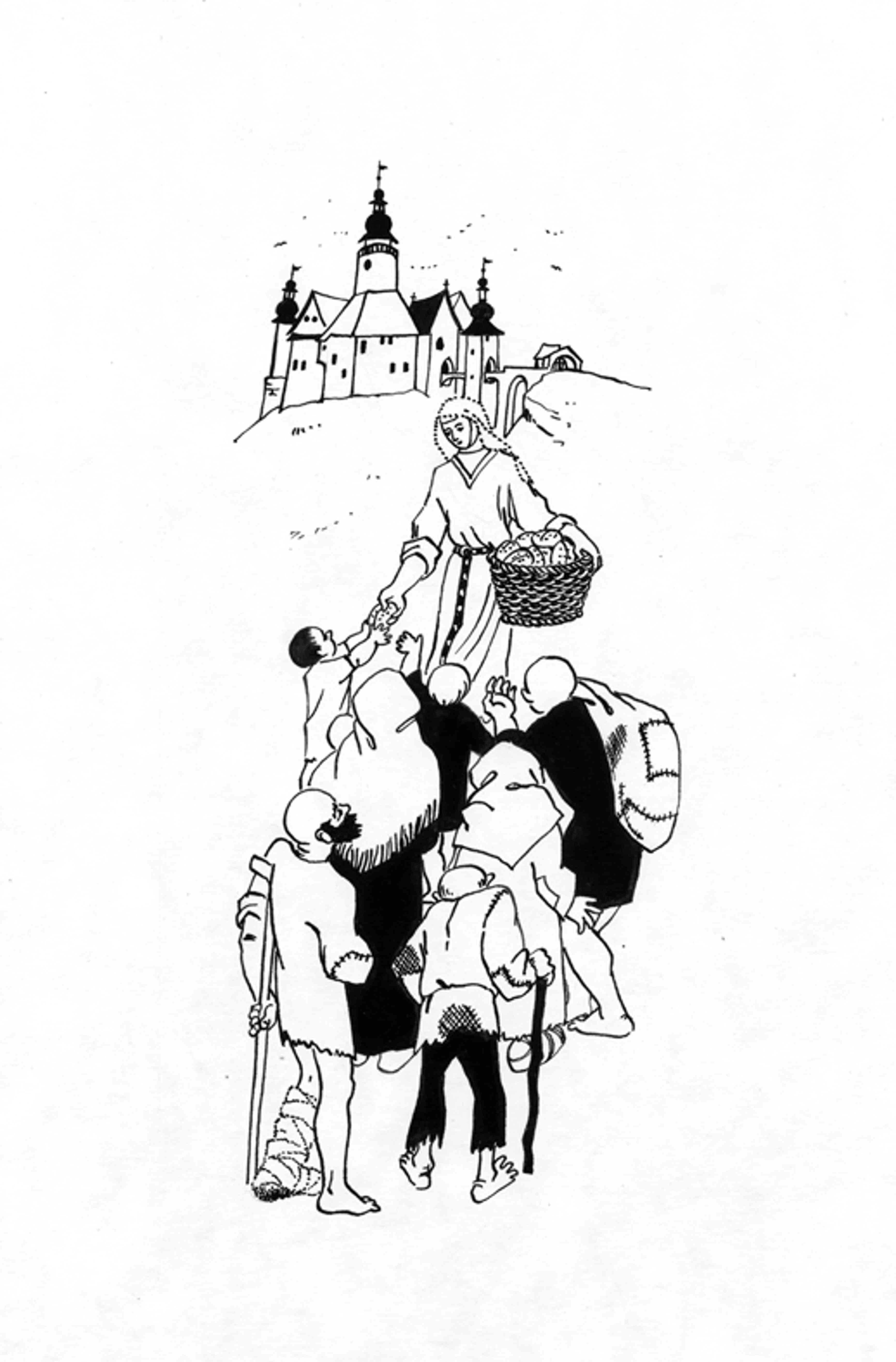 Náhledový obrázek Ilustrace pro frontispis - Paní z Lemberka - 1