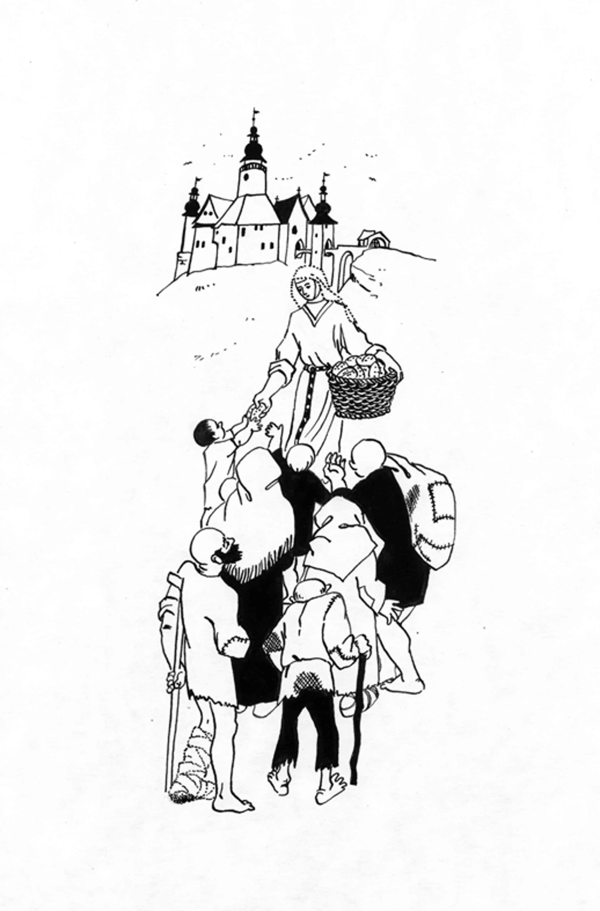 Náhledový obrázek předmětu Ilustrace pro frontispis - Paní z Lemberka