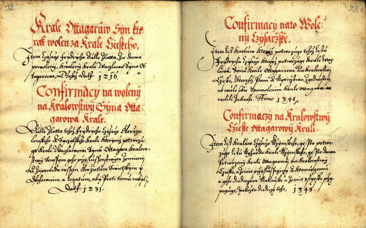 Náhledový obrázek Zřízení privilegií koruny a království českého jinak Registrum na deset truhlic z r. 1501 - 209