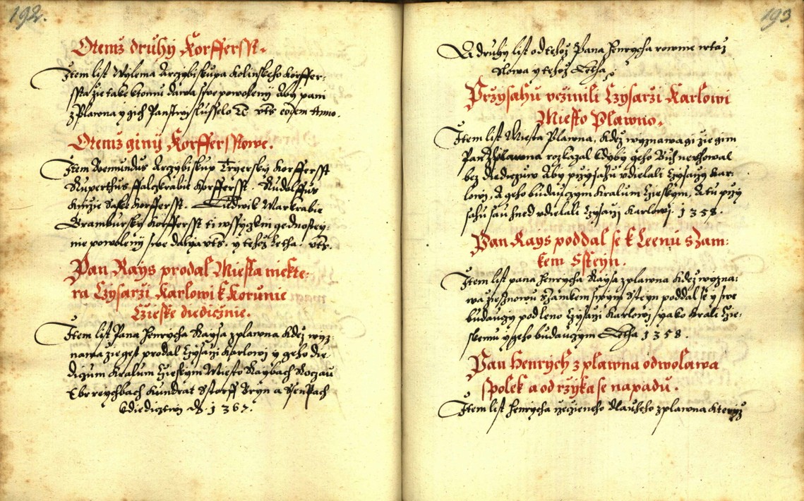 Náhledový obrázek Zřízení privilegií koruny a království českého jinak Registrum na deset truhlic z r. 1501 - 75