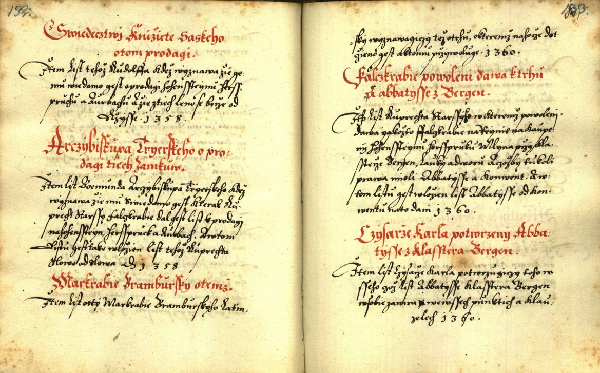 Náhledový obrázek Zřízení privilegií koruny a království českého jinak Registrum na deset truhlic z r. 1501 - 160