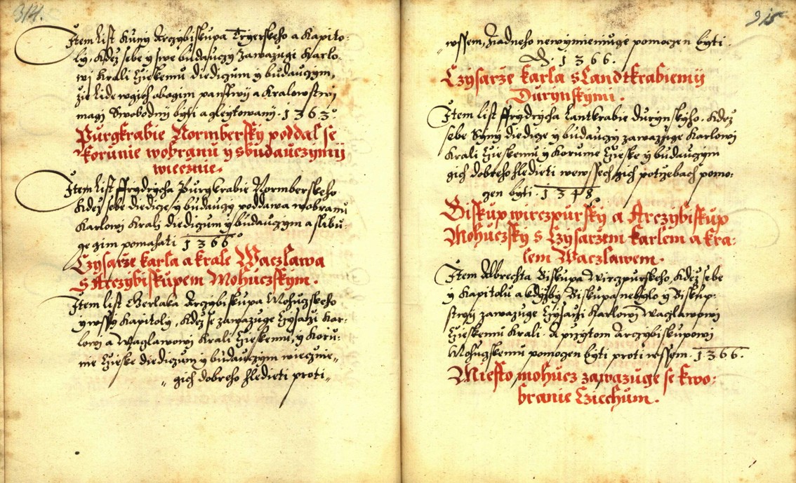 Náhledový obrázek Zřízení privilegií koruny a království českého jinak Registrum na deset truhlic z r. 1501 - 219