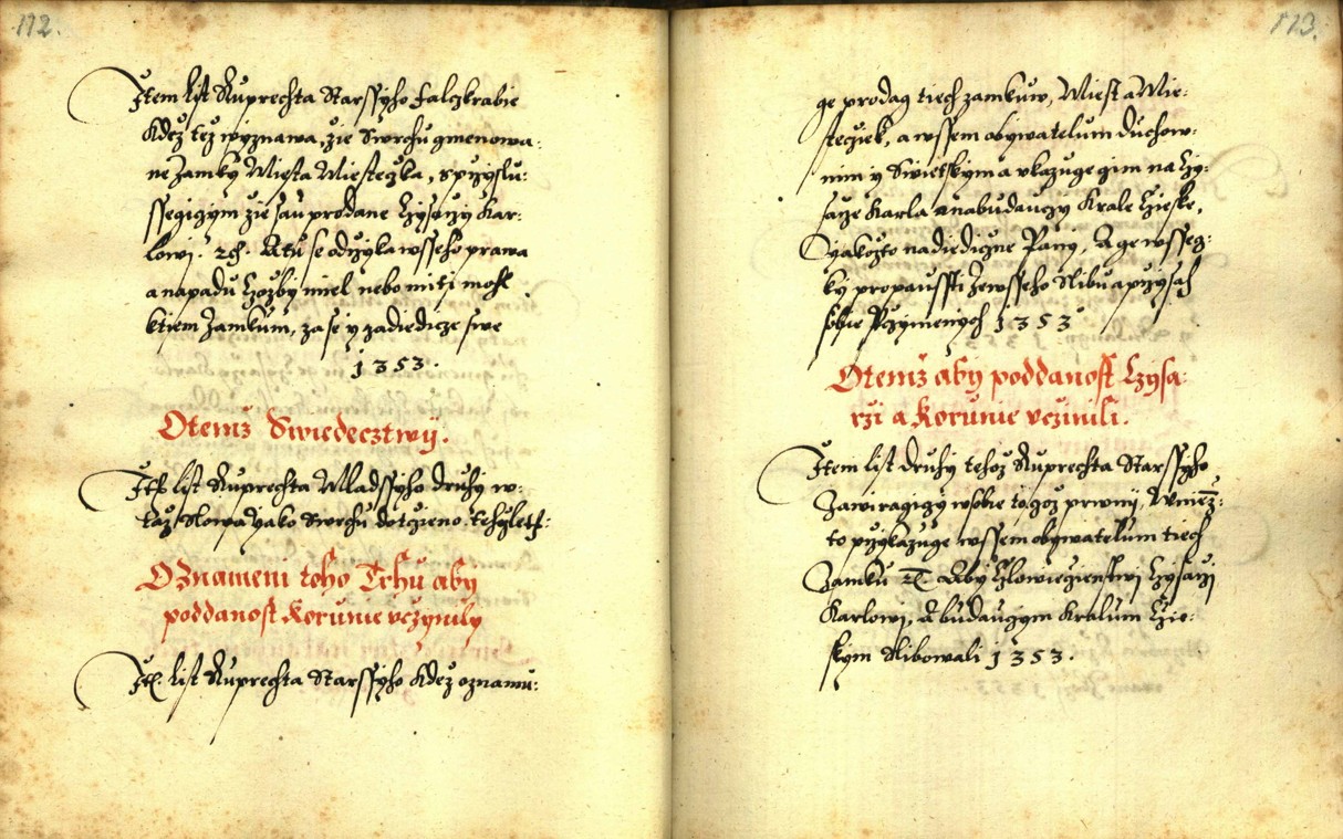 Náhledový obrázek Zřízení privilegií koruny a království českého jinak Registrum na deset truhlic z r. 1501 - 148