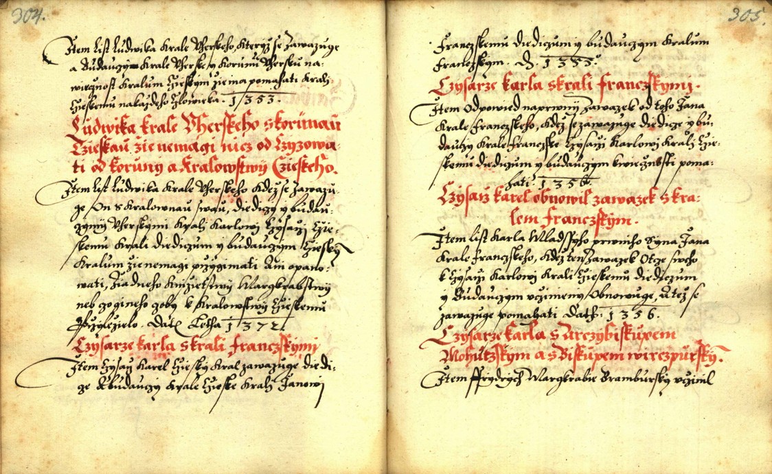 Náhledový obrázek Zřízení privilegií koruny a království českého jinak Registrum na deset truhlic z r. 1501 - 24