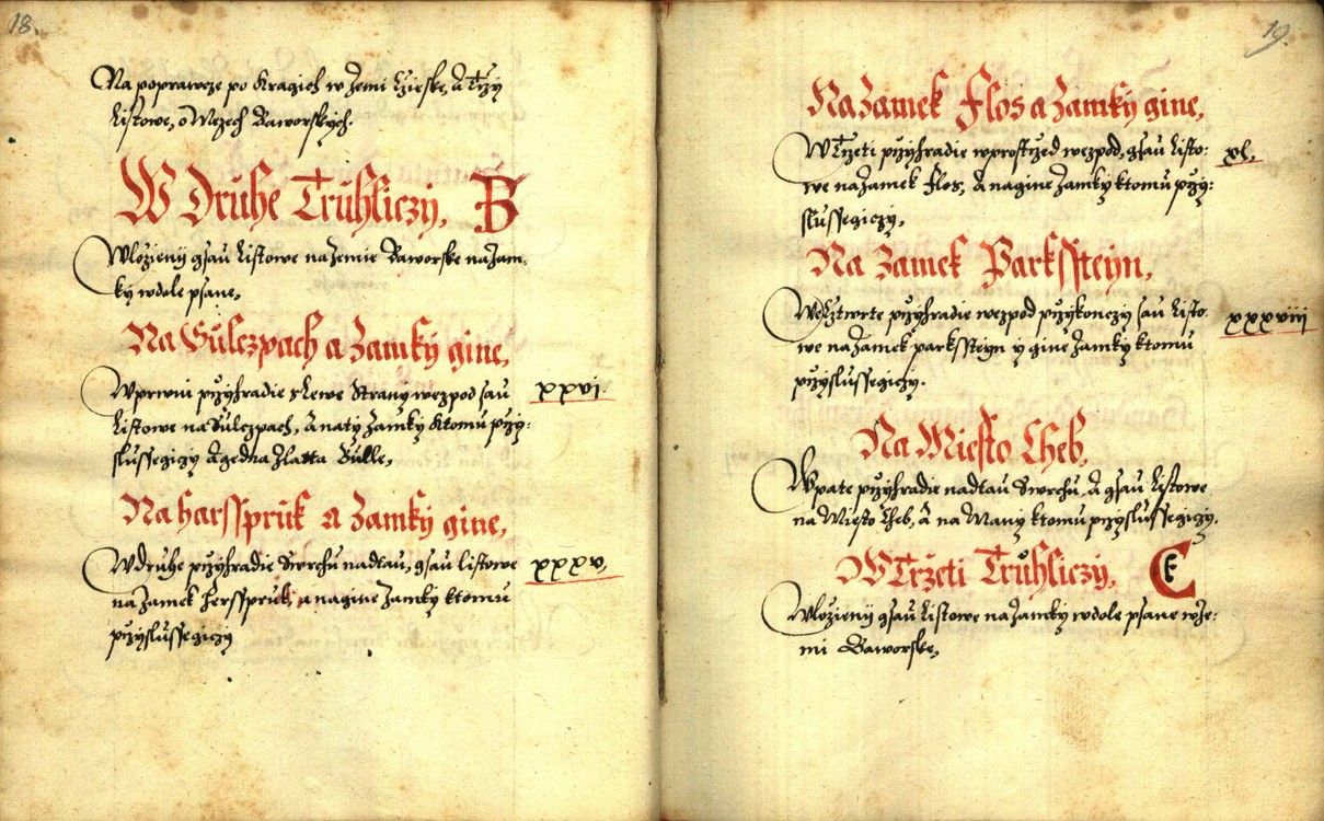 Náhledový obrázek Zřízení privilegií koruny a království českého jinak Registrum na deset truhlic z r. 1501 - 202