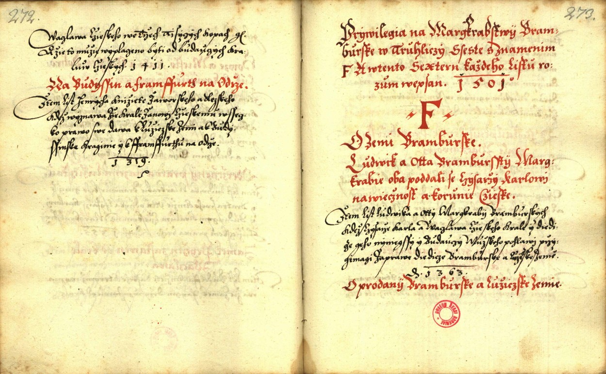 Náhledový obrázek Zřízení privilegií koruny a království českého jinak Registrum na deset truhlic z r. 1501 - 1