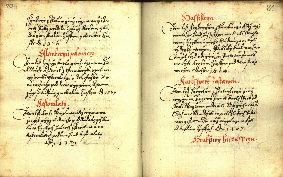 Náhledový obrázek Zřízení privilegií koruny a království českého jinak Registrum na deset truhlic z r. 1501 - 130