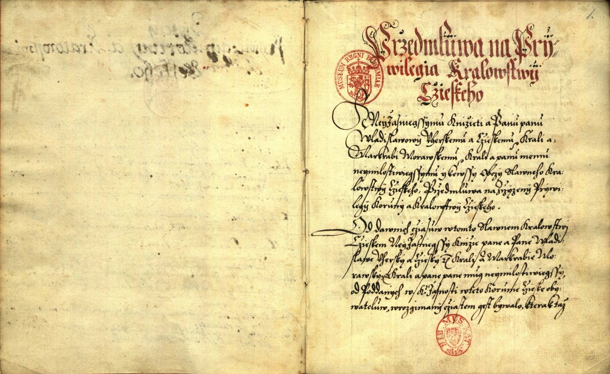 Náhledový obrázek Zřízení privilegií koruny a království českého jinak Registrum na deset truhlic z r. 1501 - 193