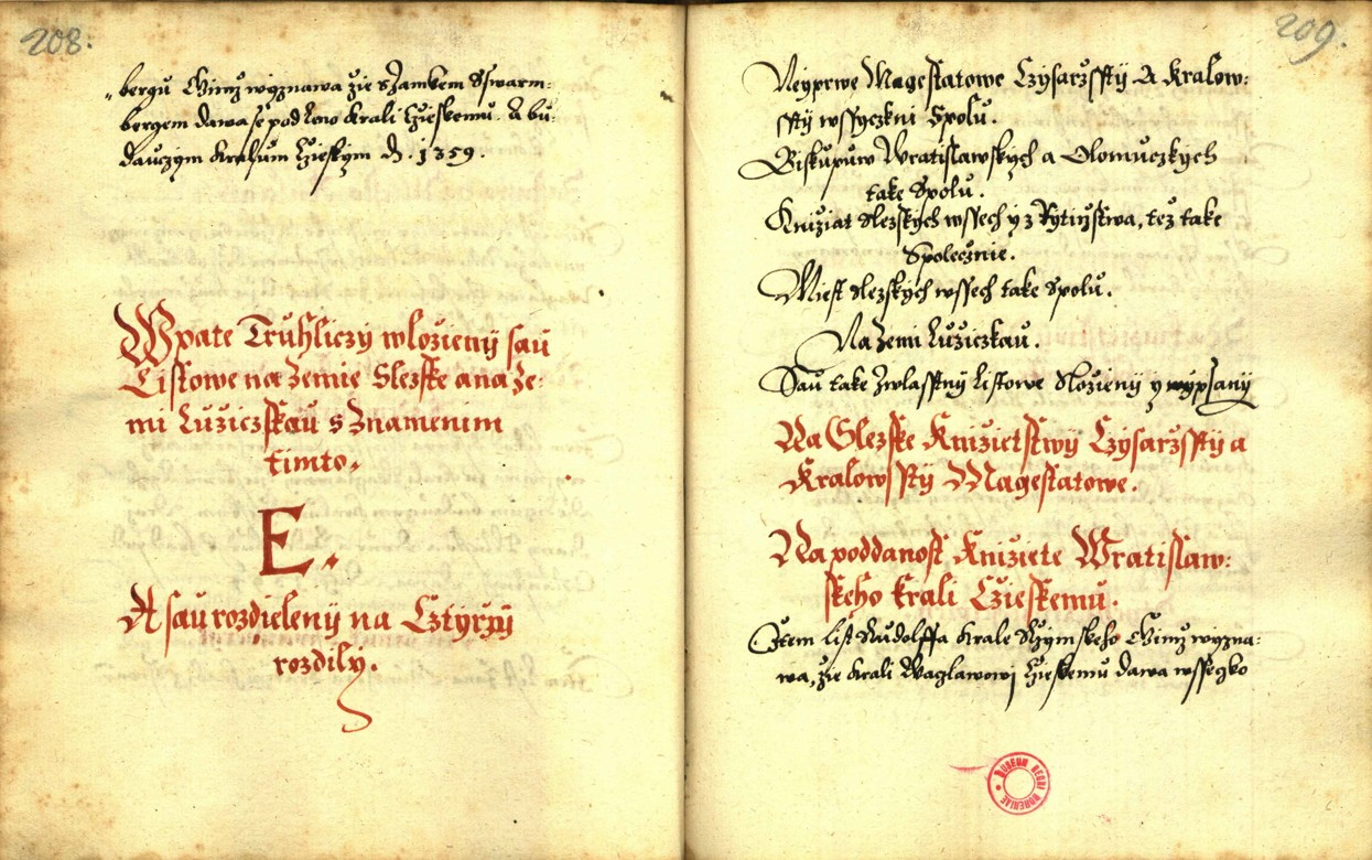 Náhledový obrázek Zřízení privilegií koruny a království českého jinak Registrum na deset truhlic z r. 1501 - 82