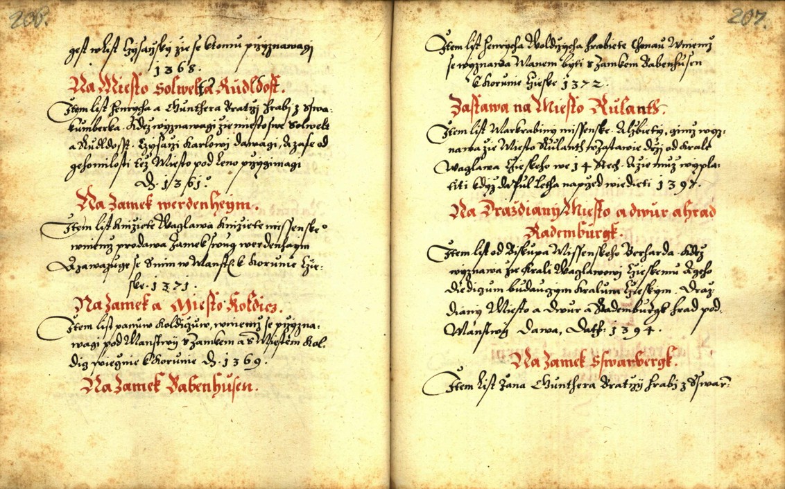 Náhledový obrázek Zřízení privilegií koruny a království českého jinak Registrum na deset truhlic z r. 1501 - 106