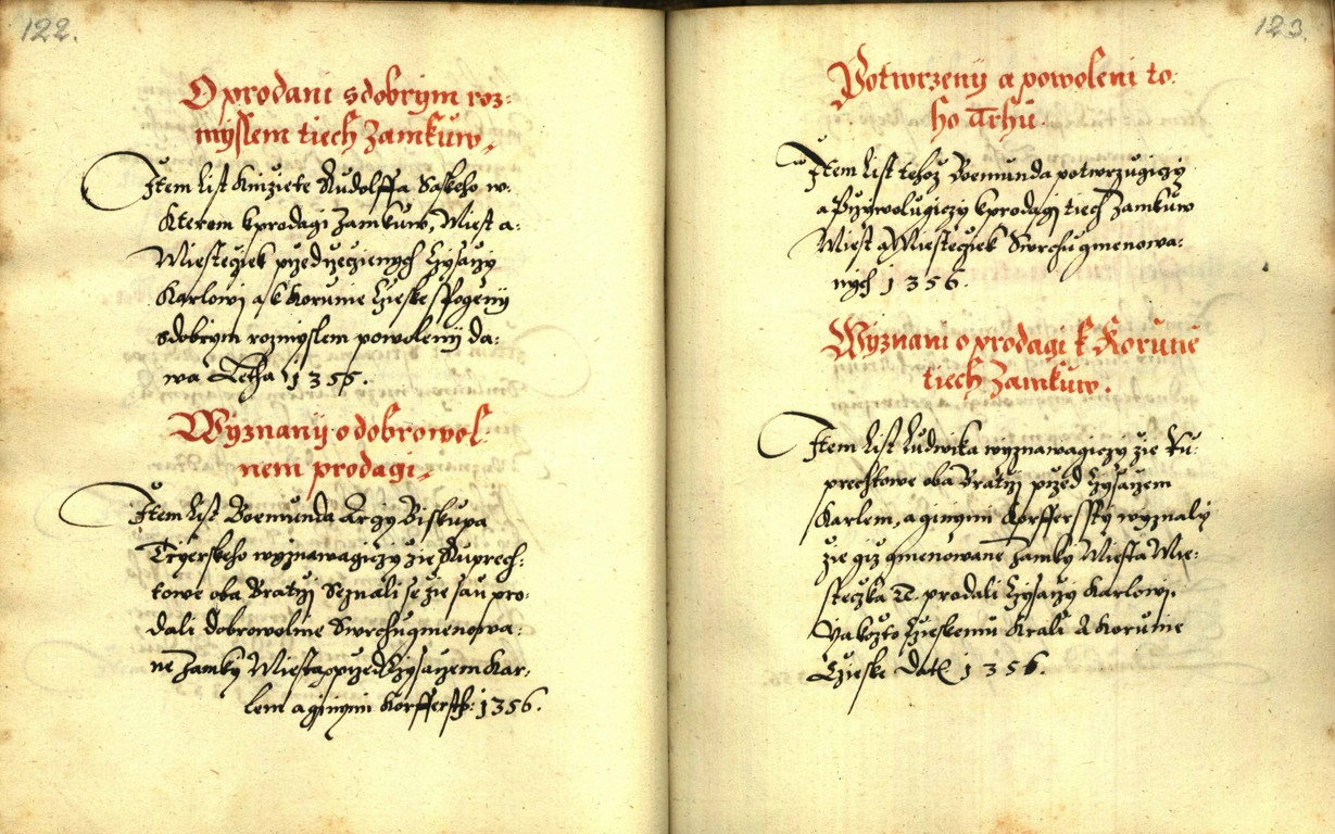 Náhledový obrázek Zřízení privilegií koruny a království českého jinak Registrum na deset truhlic z r. 1501 - 155