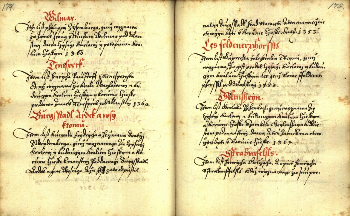 Náhledový obrázek Zřízení privilegií koruny a království českého jinak Registrum na deset truhlic z r. 1501 - 65