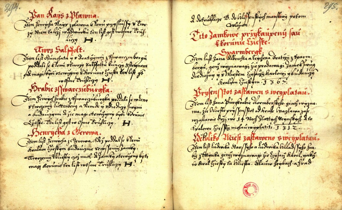 Náhledový obrázek Zřízení privilegií koruny a království českého jinak Registrum na deset truhlic z r. 1501 - 12