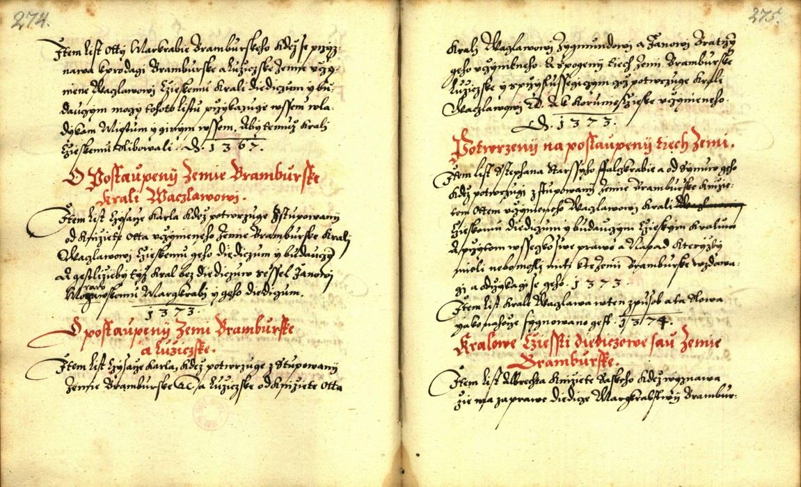 Náhledový obrázek Zřízení privilegií koruny a království českého jinak Registrum na deset truhlic z r. 1501 - 2