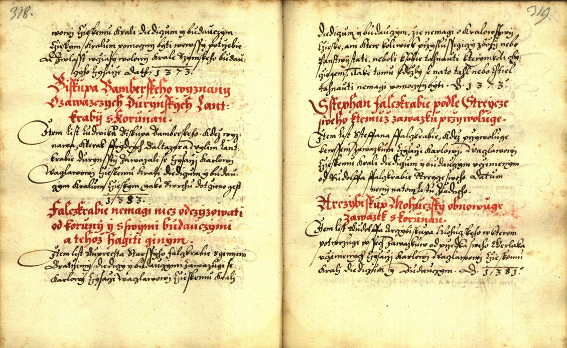 Náhledový obrázek Zřízení privilegií koruny a království českého jinak Registrum na deset truhlic z r. 1501 - 222