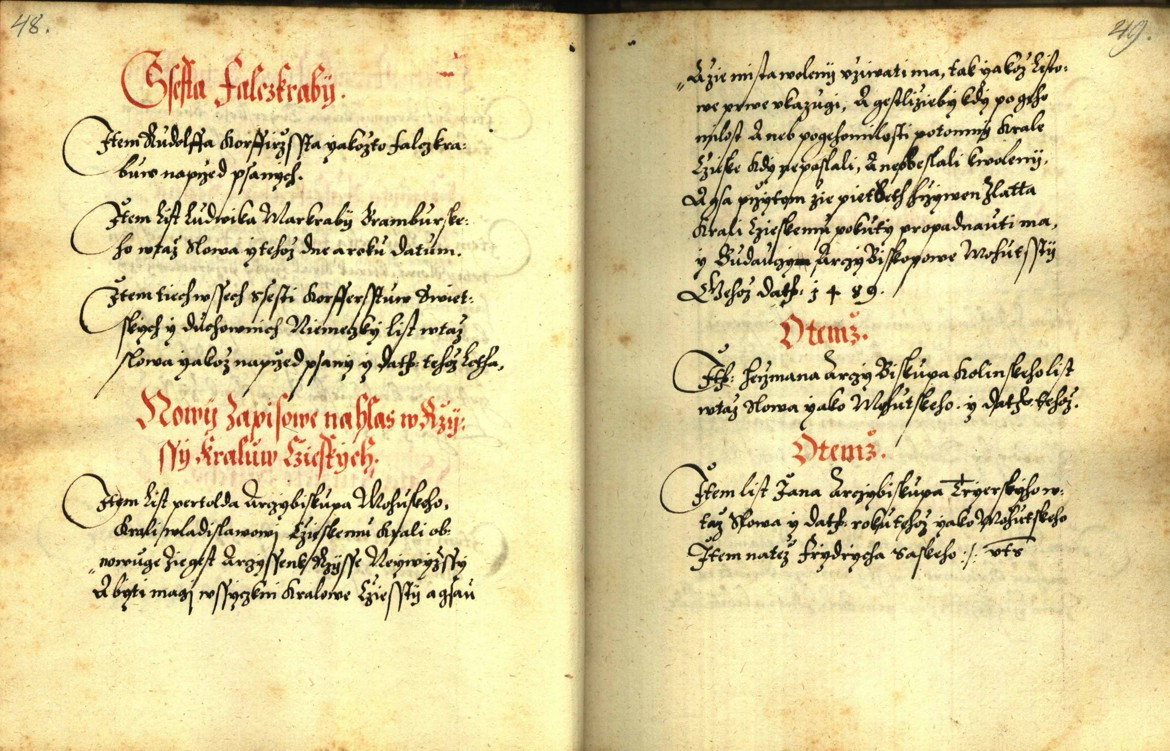 Náhledový obrázek Zřízení privilegií koruny a království českého jinak Registrum na deset truhlic z r. 1501 - 280