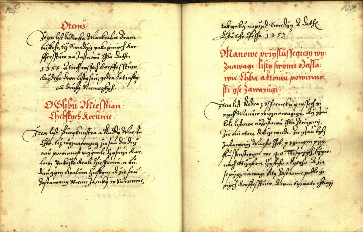 Náhledový obrázek Zřízení privilegií koruny a království českého jinak Registrum na deset truhlic z r. 1501 - 145