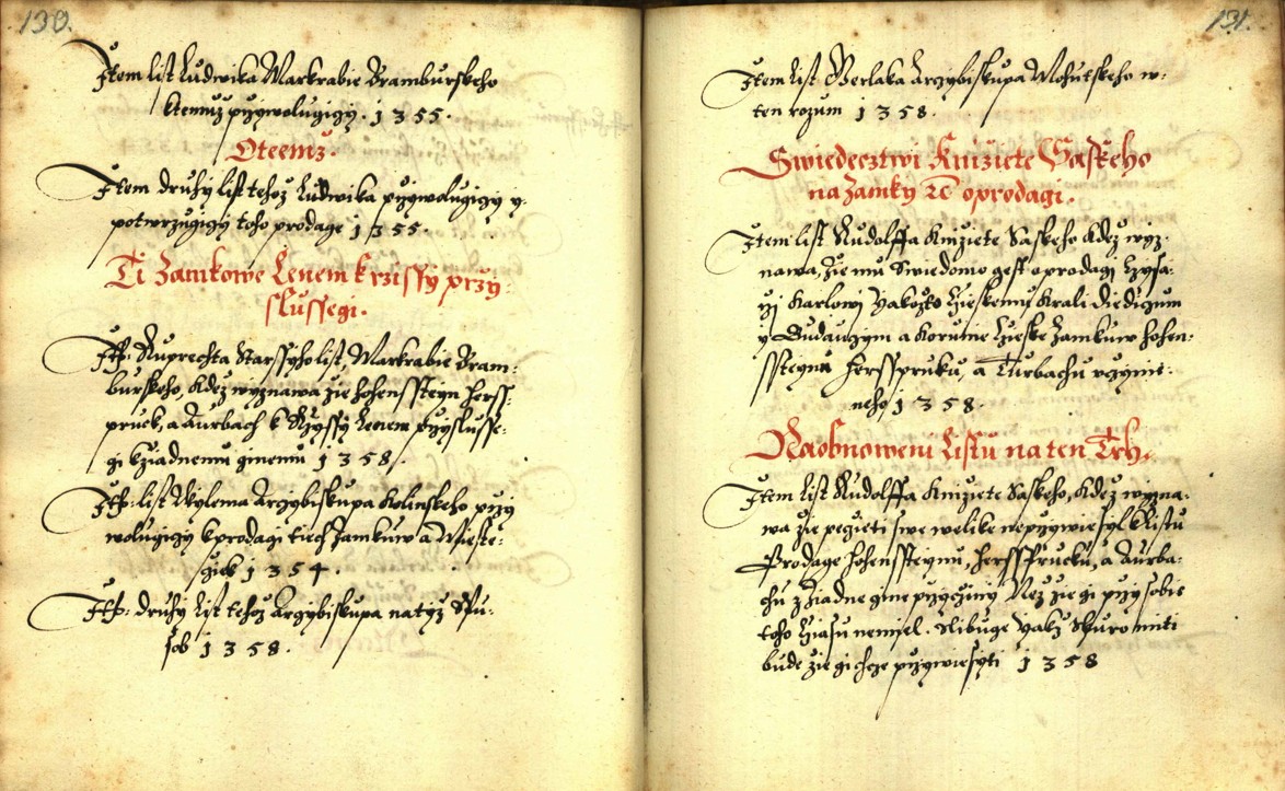 Náhledový obrázek Zřízení privilegií koruny a království českého jinak Registrum na deset truhlic z r. 1501 - 159