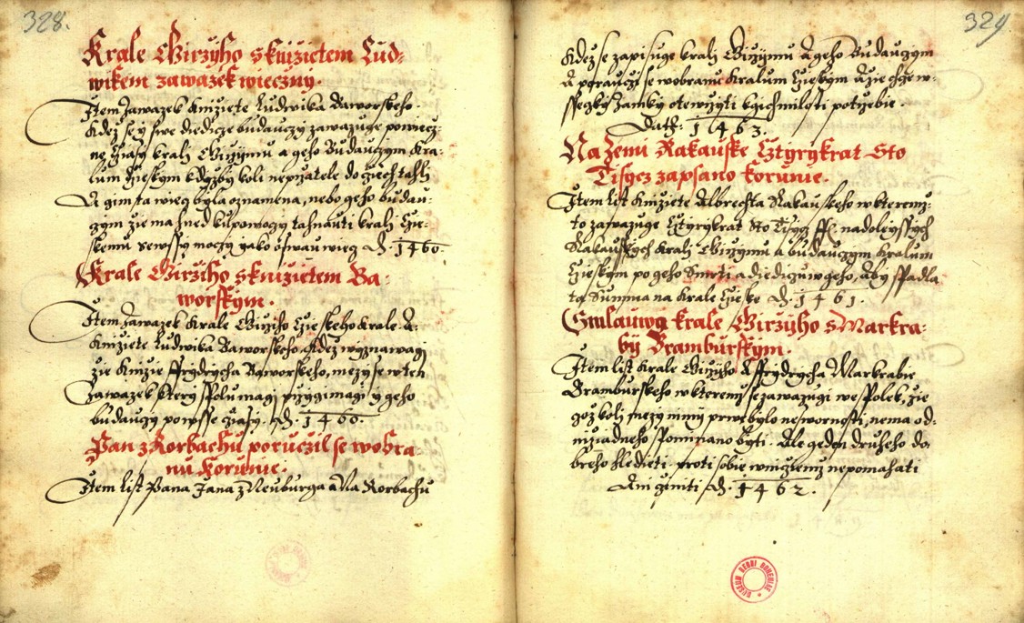 Náhledový obrázek Zřízení privilegií koruny a království českého jinak Registrum na deset truhlic z r. 1501 - 227