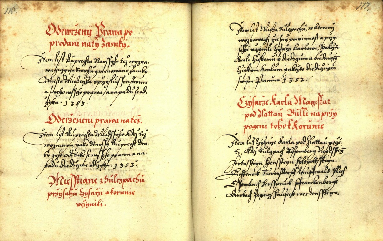 Náhledový obrázek Zřízení privilegií koruny a království českého jinak Registrum na deset truhlic z r. 1501 - 150