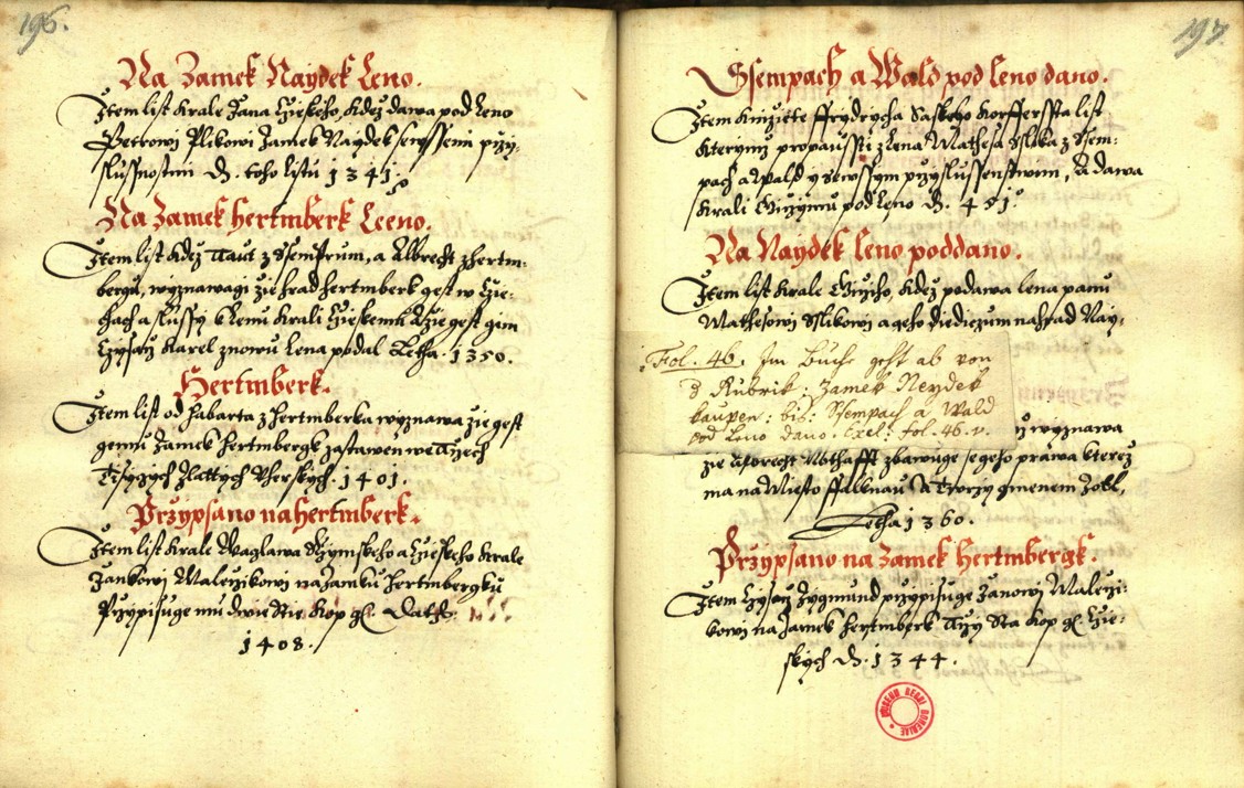 Náhledový obrázek Zřízení privilegií koruny a království českého jinak Registrum na deset truhlic z r. 1501 - 77