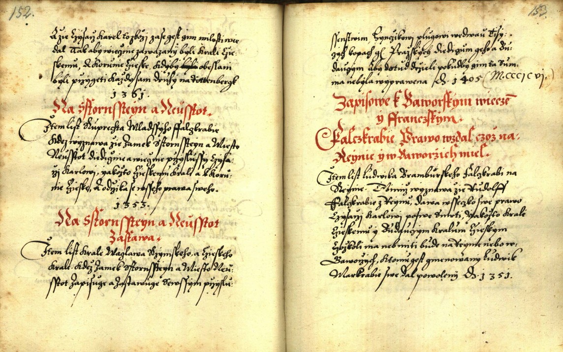 Náhledový obrázek Zřízení privilegií koruny a království českého jinak Registrum na deset truhlic z r. 1501 - 54