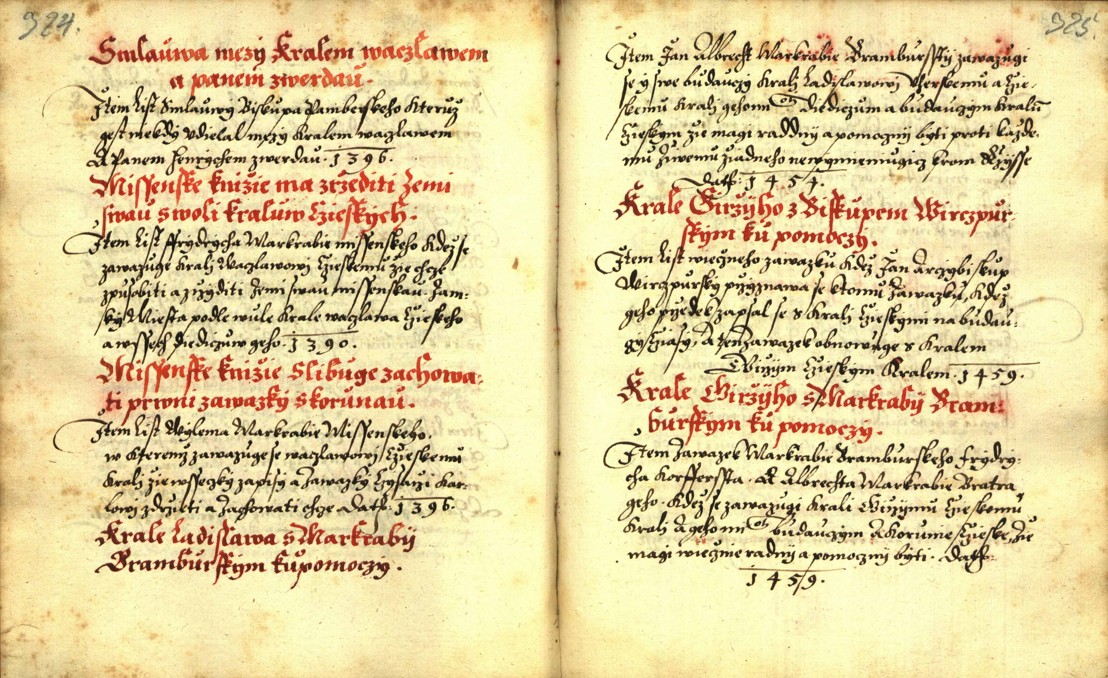 Náhledový obrázek Zřízení privilegií koruny a království českého jinak Registrum na deset truhlic z r. 1501 - 225