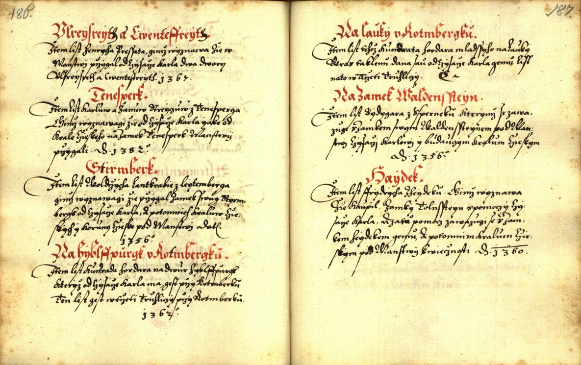 Náhledový obrázek Zřízení privilegií koruny a království českého jinak Registrum na deset truhlic z r. 1501 - 72