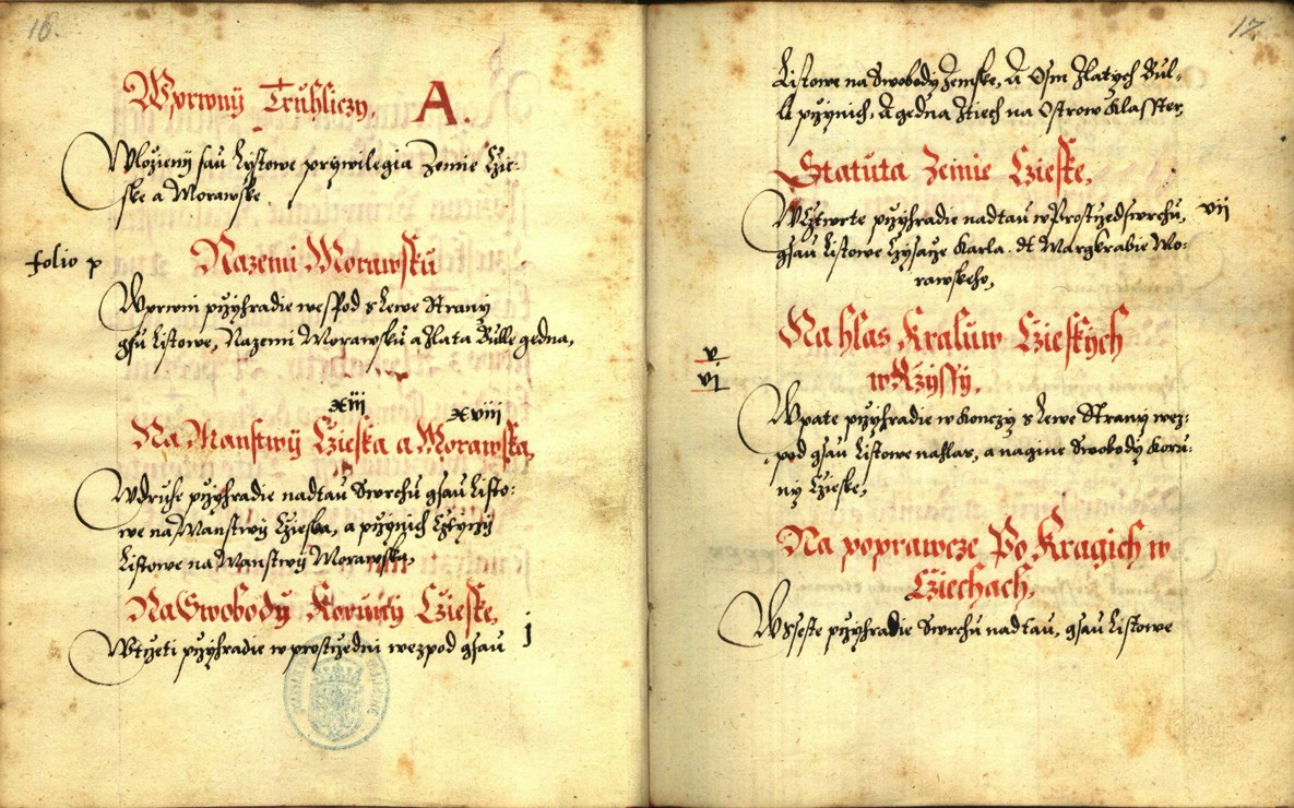 Náhledový obrázek Zřízení privilegií koruny a království českého jinak Registrum na deset truhlic z r. 1501 - 201