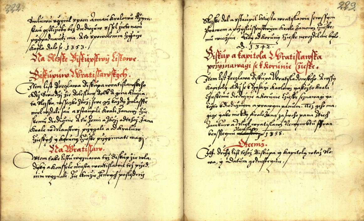 Náhledový obrázek Zřízení privilegií koruny a království českého jinak Registrum na deset truhlic z r. 1501 - 89