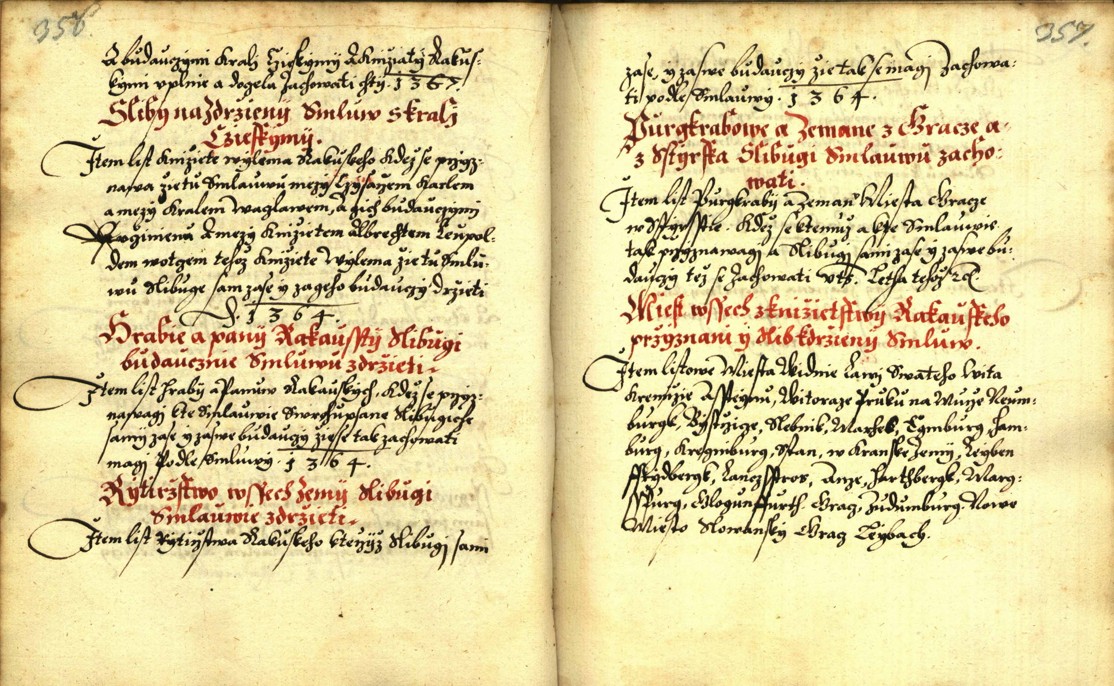 Náhledový obrázek Zřízení privilegií koruny a království českého jinak Registrum na deset truhlic z r. 1501 - 109
