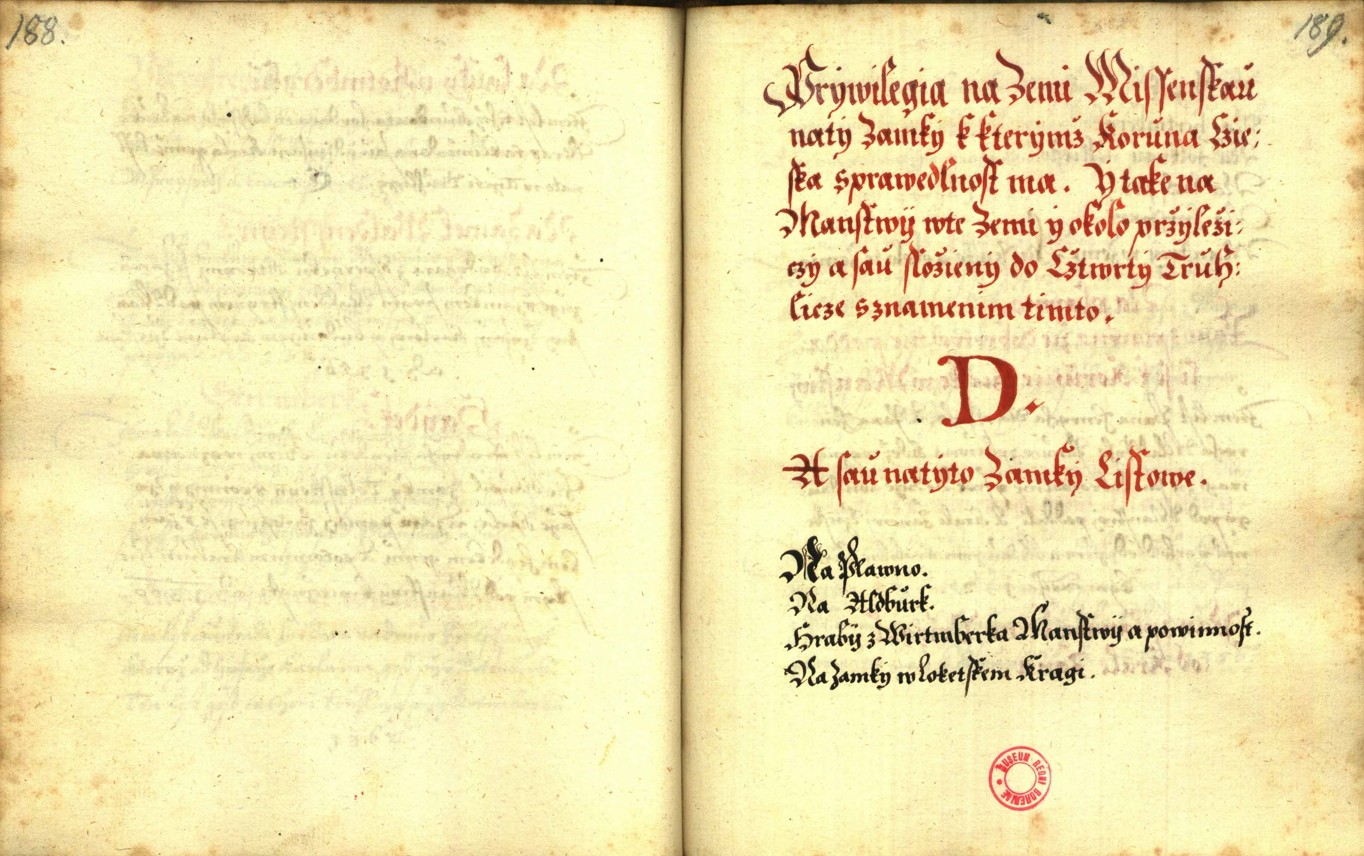 Náhledový obrázek Zřízení privilegií koruny a království českého jinak Registrum na deset truhlic z r. 1501 - 73
