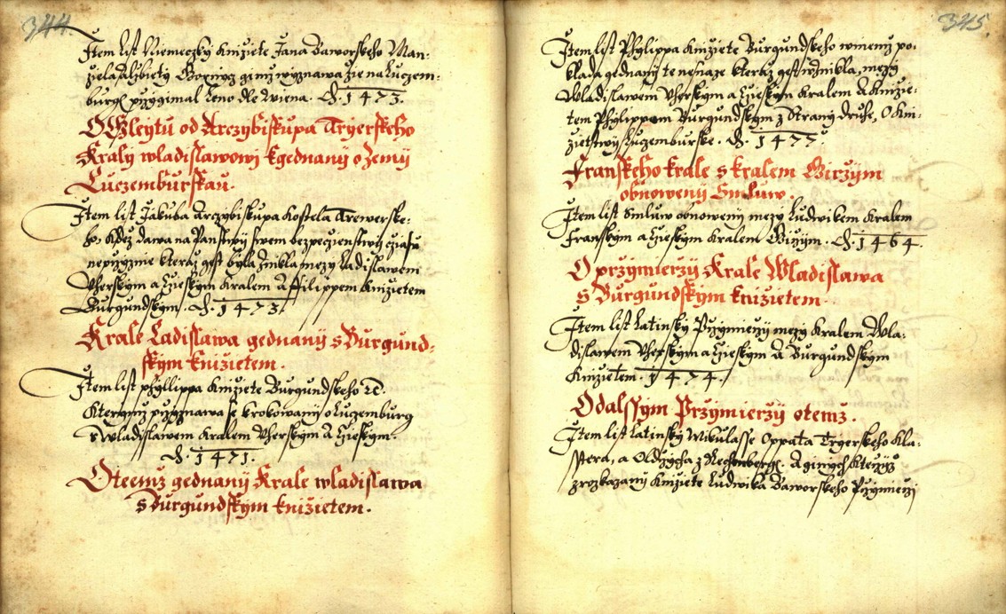 Náhledový obrázek Zřízení privilegií koruny a království českého jinak Registrum na deset truhlic z r. 1501 - 102
