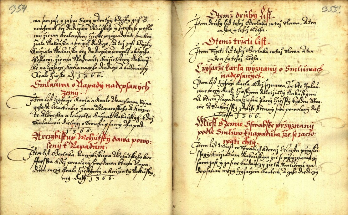 Náhledový obrázek Zřízení privilegií koruny a království českého jinak Registrum na deset truhlic z r. 1501 - 108