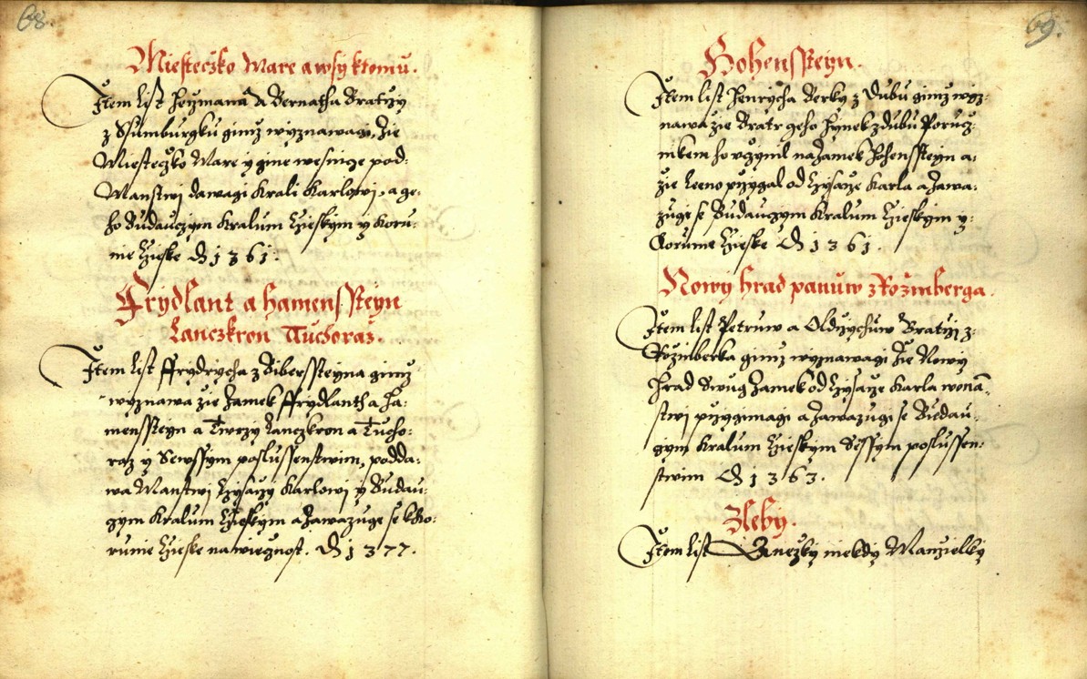 Náhledový obrázek Zřízení privilegií koruny a království českého jinak Registrum na deset truhlic z r. 1501 - 129