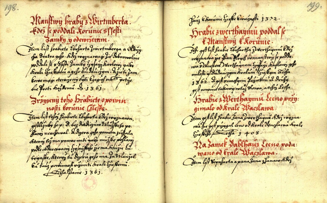 Náhledový obrázek Zřízení privilegií koruny a království českého jinak Registrum na deset truhlic z r. 1501 - 79