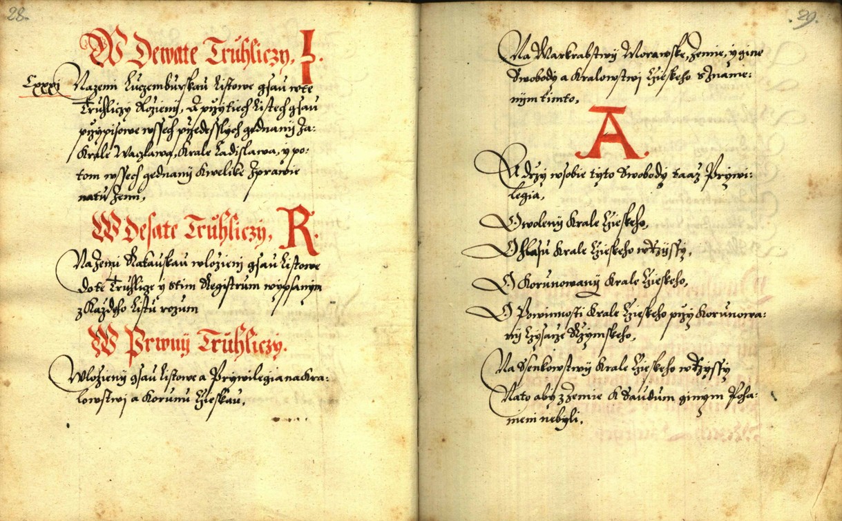 Náhledový obrázek Zřízení privilegií koruny a království českého jinak Registrum na deset truhlic z r. 1501 - 207