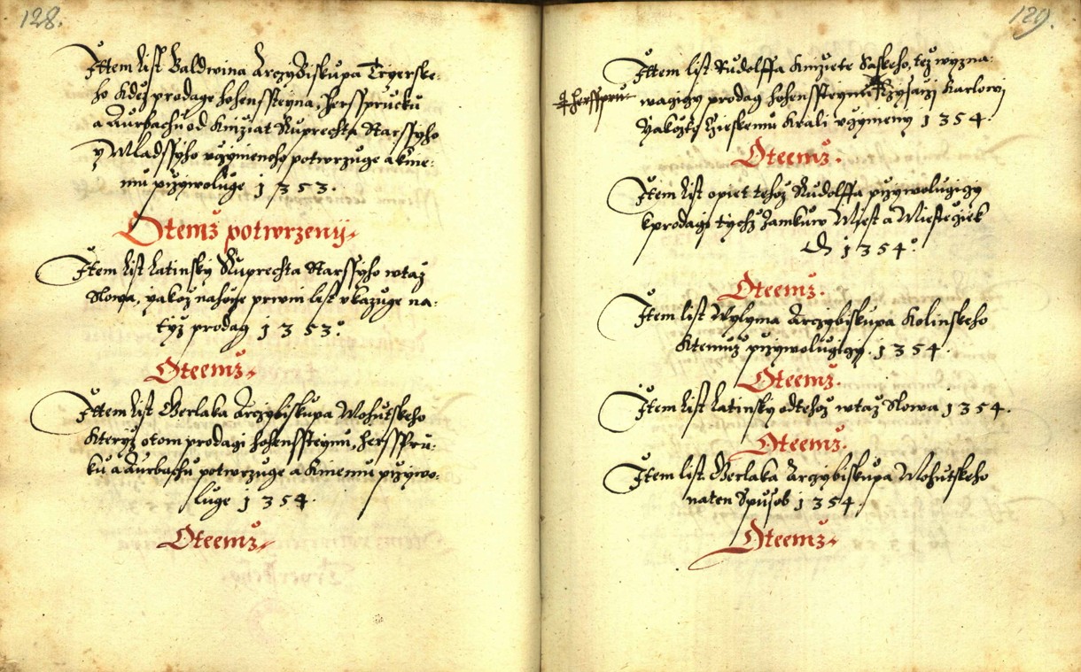 Náhledový obrázek Zřízení privilegií koruny a království českého jinak Registrum na deset truhlic z r. 1501 - 158