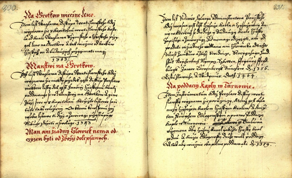 Náhledový obrázek Zřízení privilegií koruny a království českého jinak Registrum na deset truhlic z r. 1501 - 93