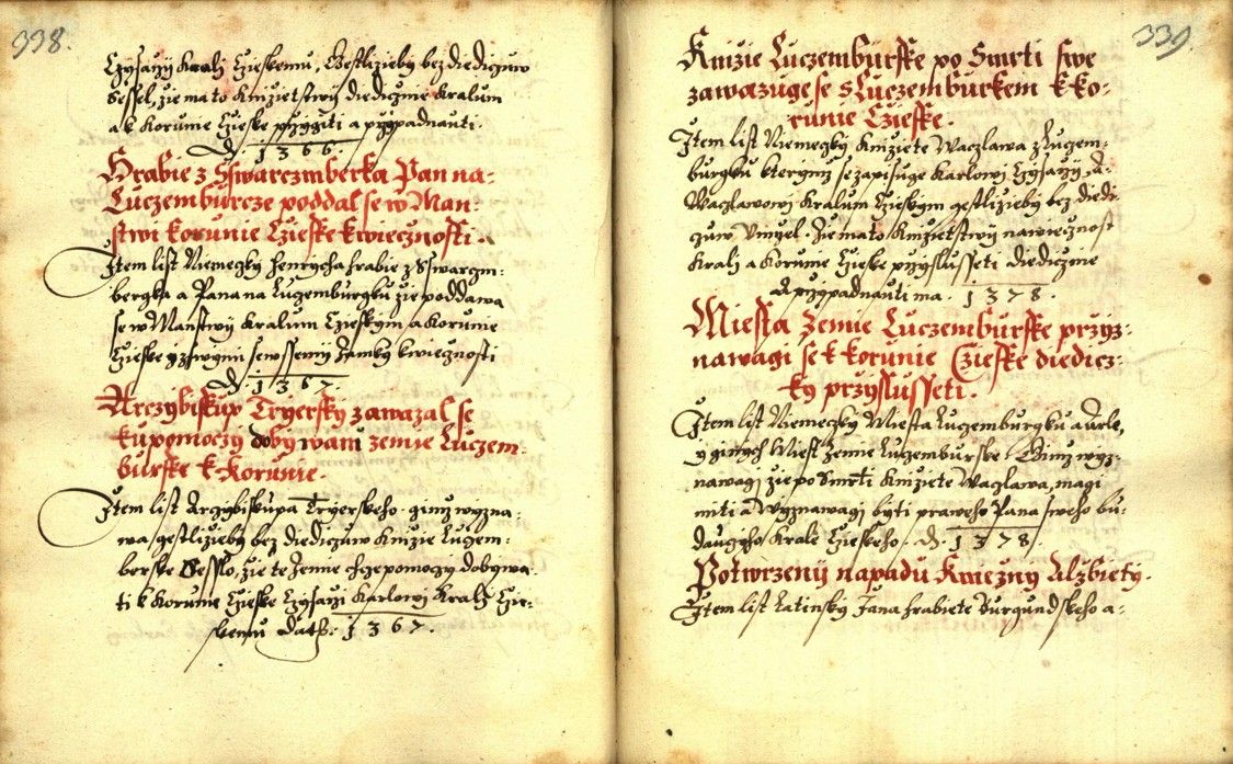 Náhledový obrázek Zřízení privilegií koruny a království českého jinak Registrum na deset truhlic z r. 1501 - 99