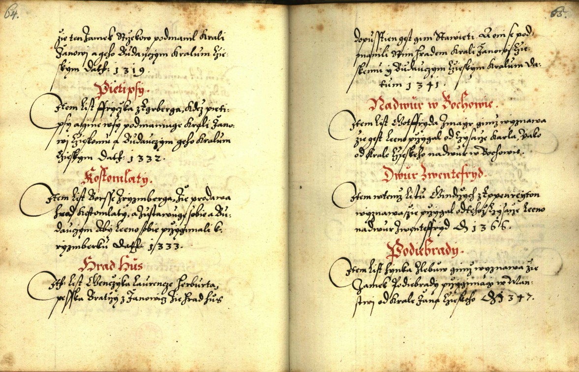 Náhledový obrázek Zřízení privilegií koruny a království českého jinak Registrum na deset truhlic z r. 1501 - 127