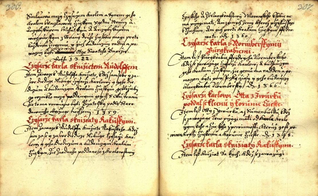 Náhledový obrázek Zřízení privilegií koruny a království českého jinak Registrum na deset truhlic z r. 1501 - 25