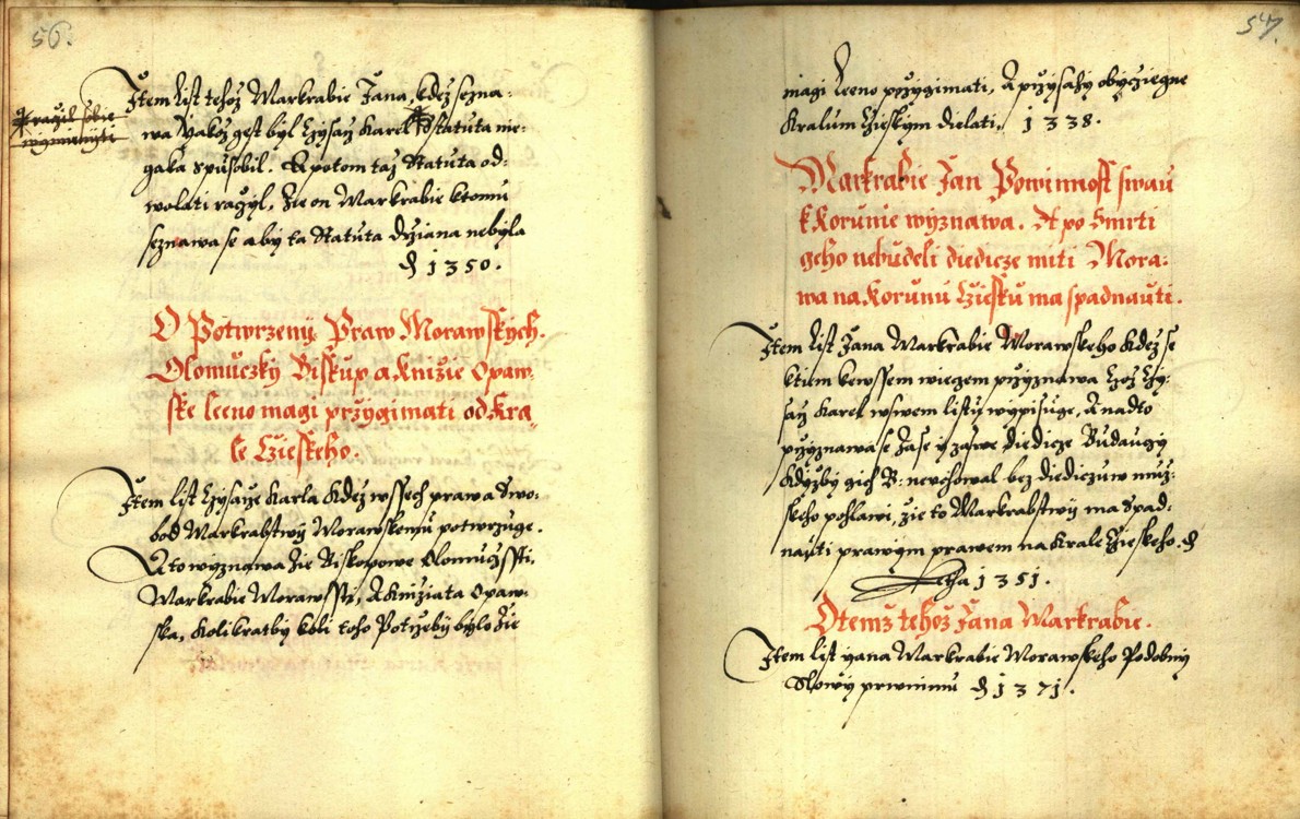 Náhledový obrázek Zřízení privilegií koruny a království českého jinak Registrum na deset truhlic z r. 1501 - 122