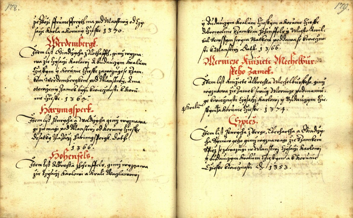 Náhledový obrázek Zřízení privilegií koruny a království českého jinak Registrum na deset truhlic z r. 1501 - 67