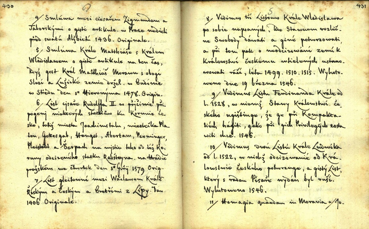 Náhledový obrázek Zřízení privilegií koruny a království českého jinak Registrum na deset truhlic z r. 1501 - 36