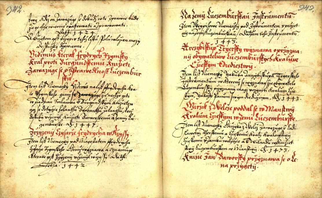 Náhledový obrázek Zřízení privilegií koruny a království českého jinak Registrum na deset truhlic z r. 1501 - 101