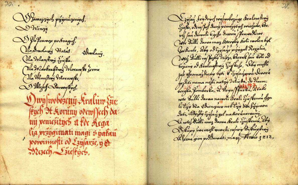 Náhledový obrázek Zřízení privilegií koruny a království českého jinak Registrum na deset truhlic z r. 1501 - 208